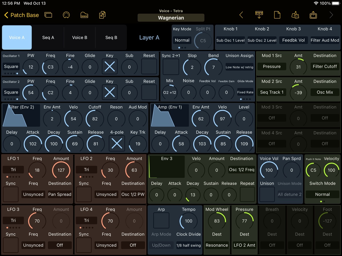 Dave Smith Instruments Tetra Editor screenshot